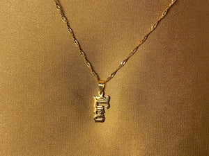 Gold Vertical Zodiac Necklace