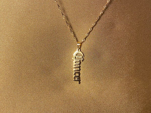 Gold Vertical Zodiac Necklace