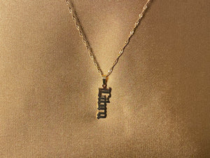 Gold Vertical Zodiac Necklace